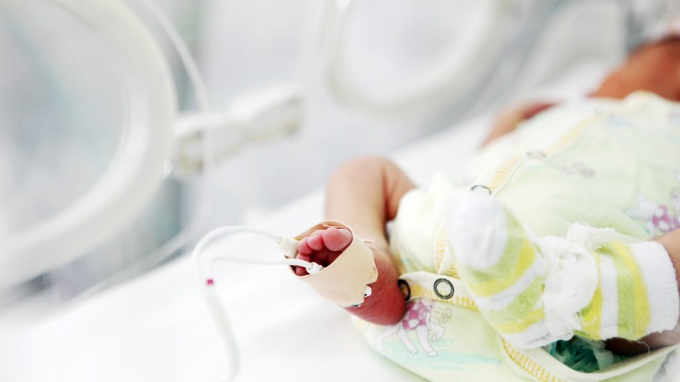 Image of a baby foot for an article on PTSD and NICU parents